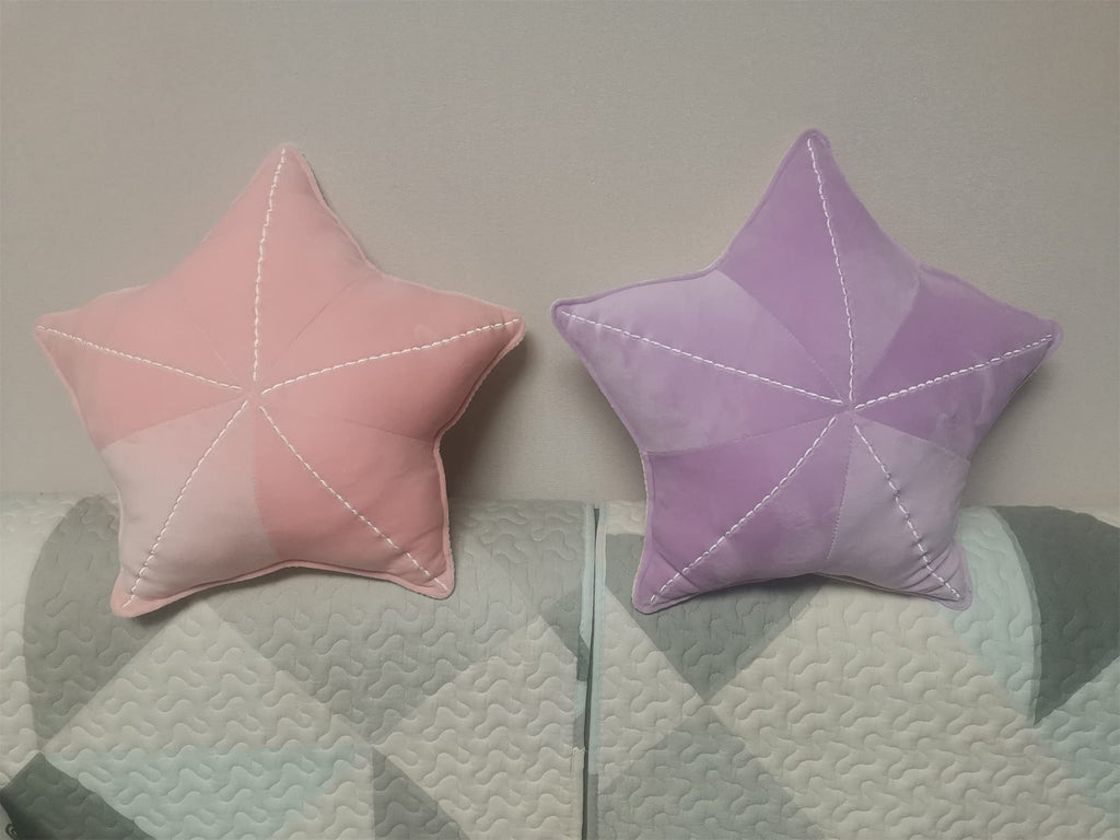 Starfish Shell Pillow Floor Pillow Sofa Cushion Reading Pillow Car Cushion (Light Purple, 19.6in)