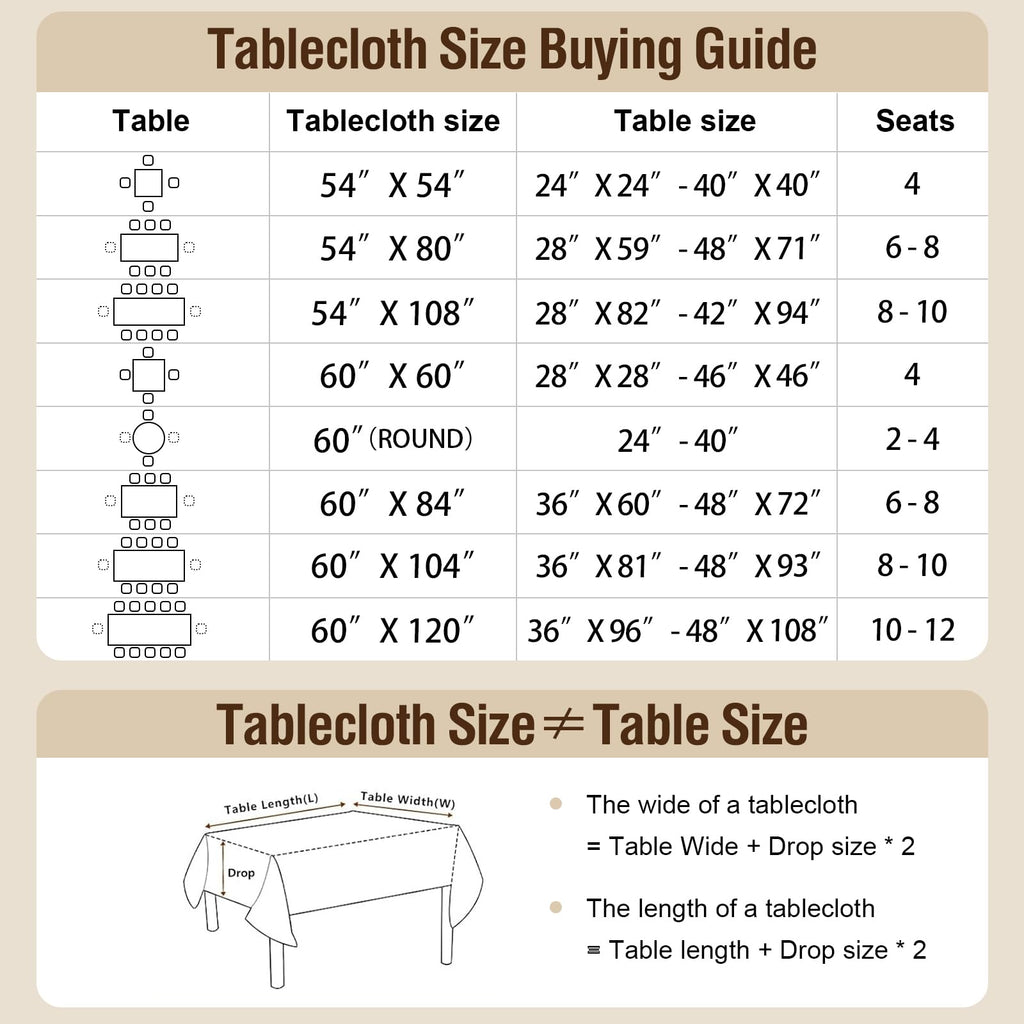 Linen Table Cloths Floral Printed Tablecloth Spill-Proof Waterproof Table Cover for Dining Buffet Feature Soft and