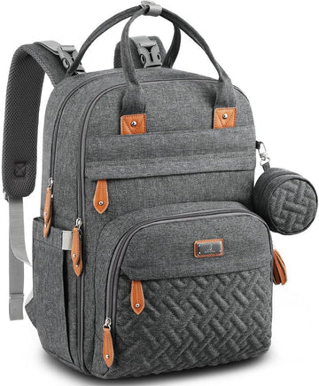 Diaper Bag Backpack - Baby Essentials Travel Tote - Multi Function Water Resistant Diaper Bag, Travel Essentials Baby