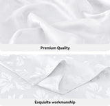 Jacquard Rectangle Tablecloth - Waterproof Damask Floral Pattern Decorative Table Cloths Heavy Weigh