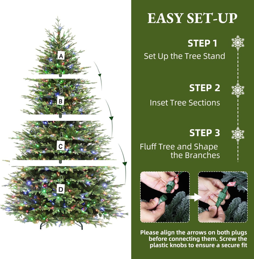Prelit Premium Christmas Tree with 5179 PE&PVC Hinged Tips