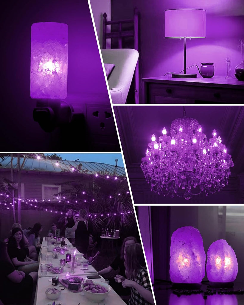 C7 purple LED Replacement Bulbs, Vintage Shatterproof nightlight Bulbs