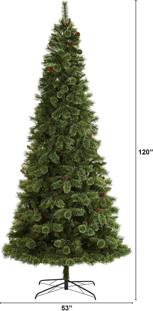 10ft. White Mountain Pine Artificial Christmas Tree with 1875 Bendable Branches