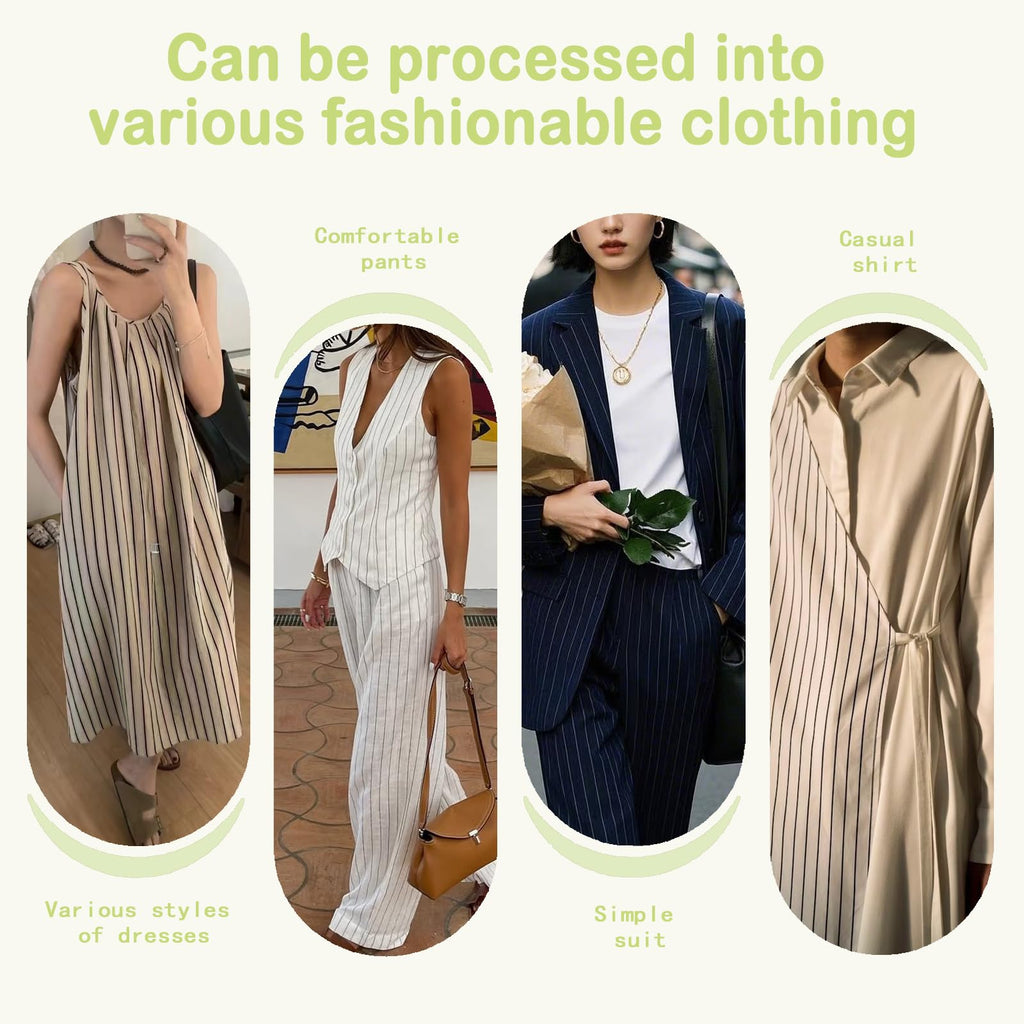 57" Soft Viscose Nylon Linen Fabric by The Yard - Natural Slub Fabric for Clothing, 155 GSM - Ideas for Spring Summer