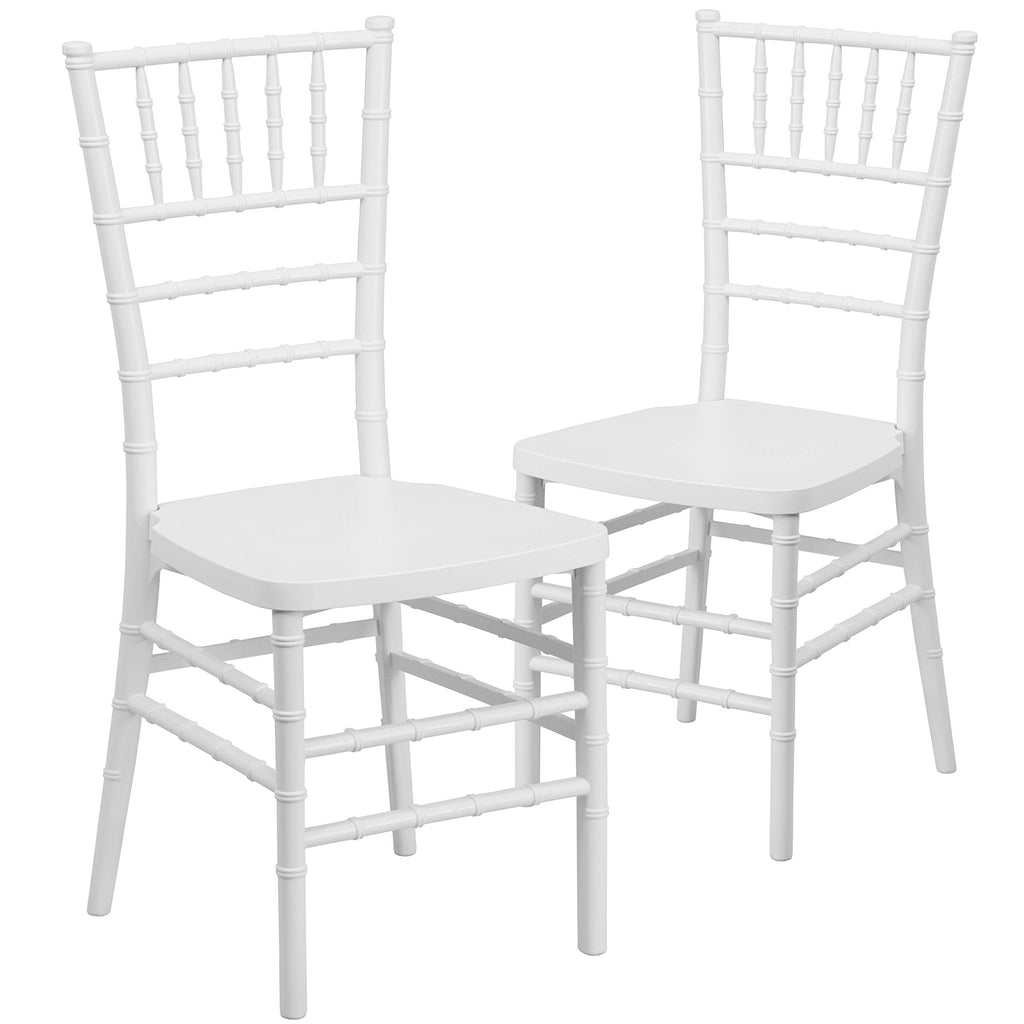 White Resin Ballroom Chair, 2-Pack