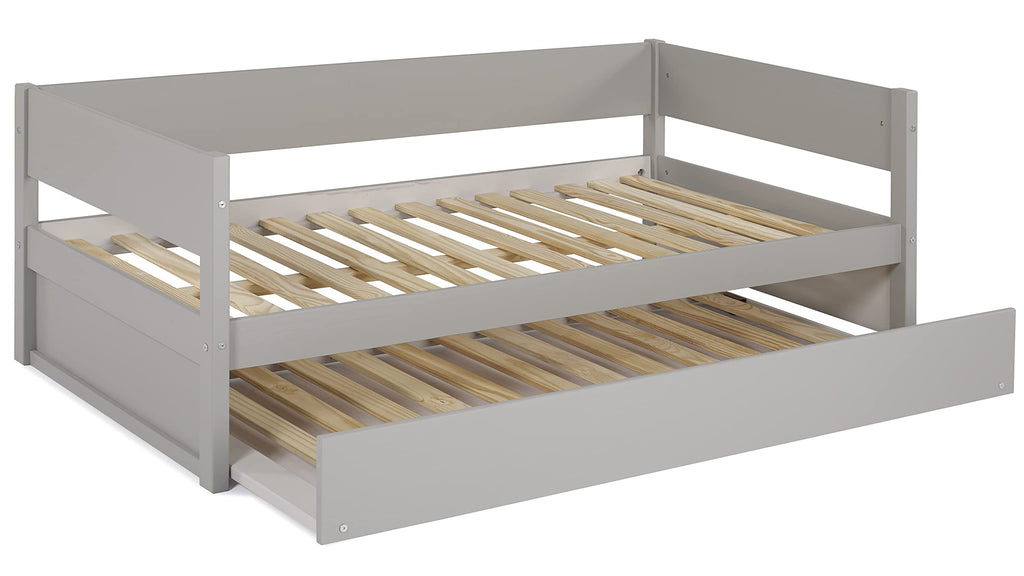 Tribeca Daybed and Trundle Set / Solid Wood / No Box Spring Needed / Mattress Foundation has 14 Wood Slats and 1