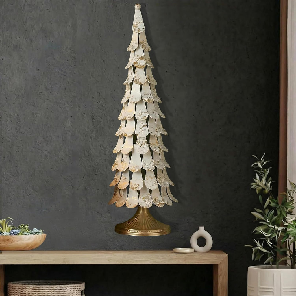 Large 3D Wall Art Ironwork Sculpture White Gold Gradient