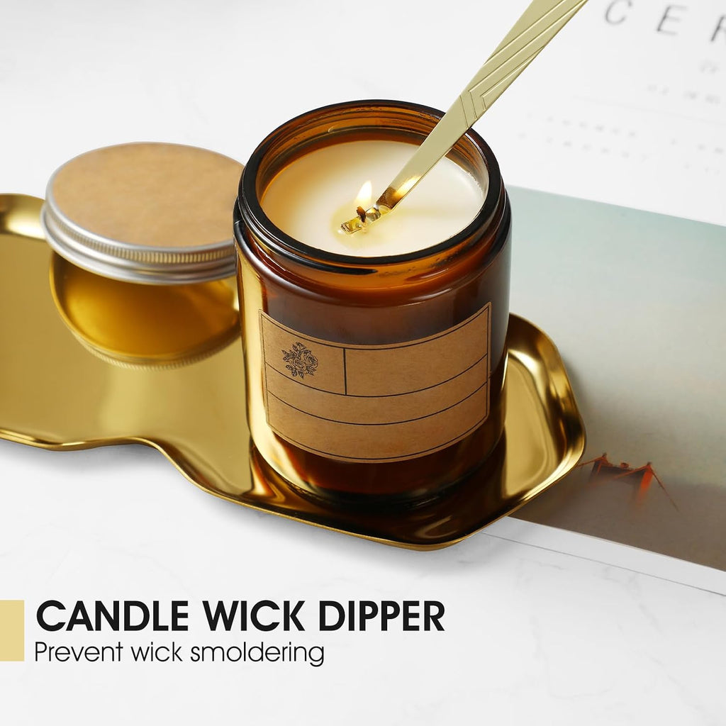 Candle Wick Trimmer, Candle Snuffer and Wick Dipper, Gold