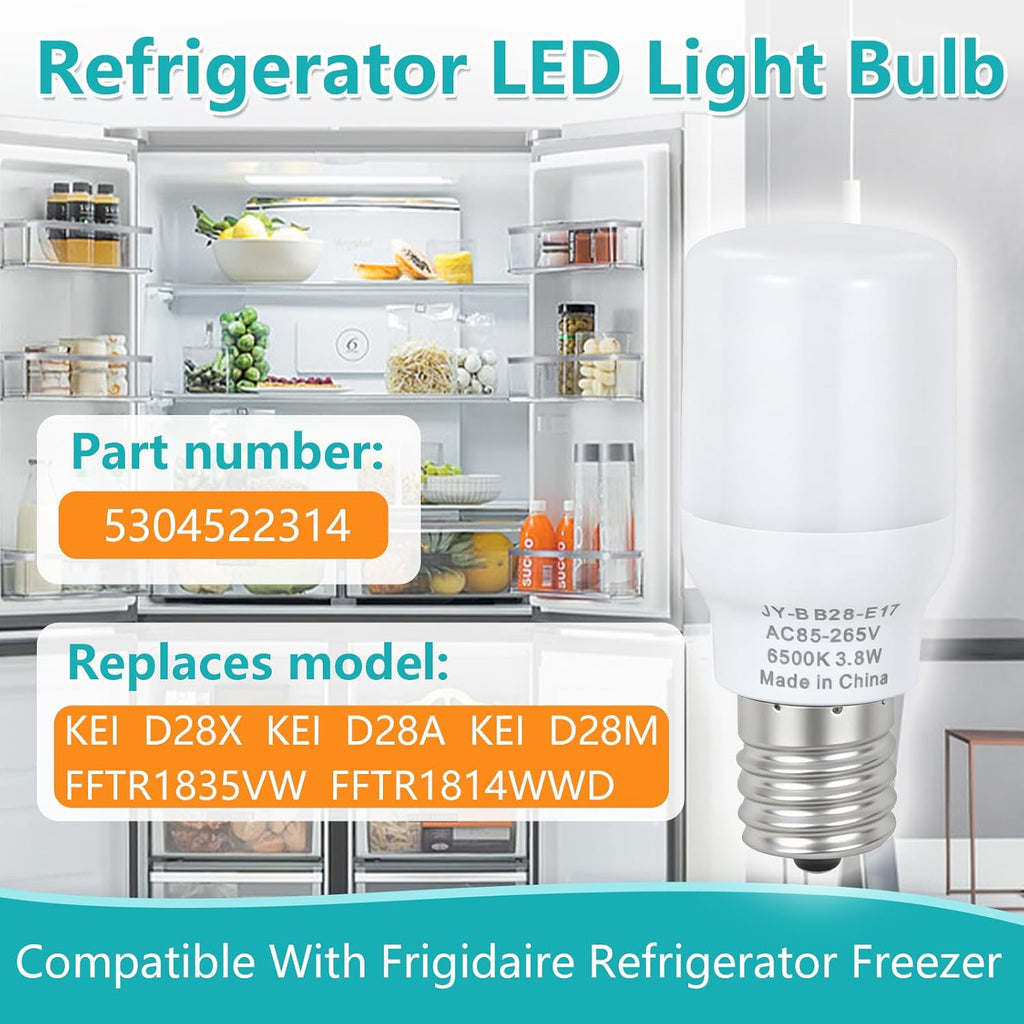 Refrigerator LED Light Bulb Replacement for Frigidaire Freezer