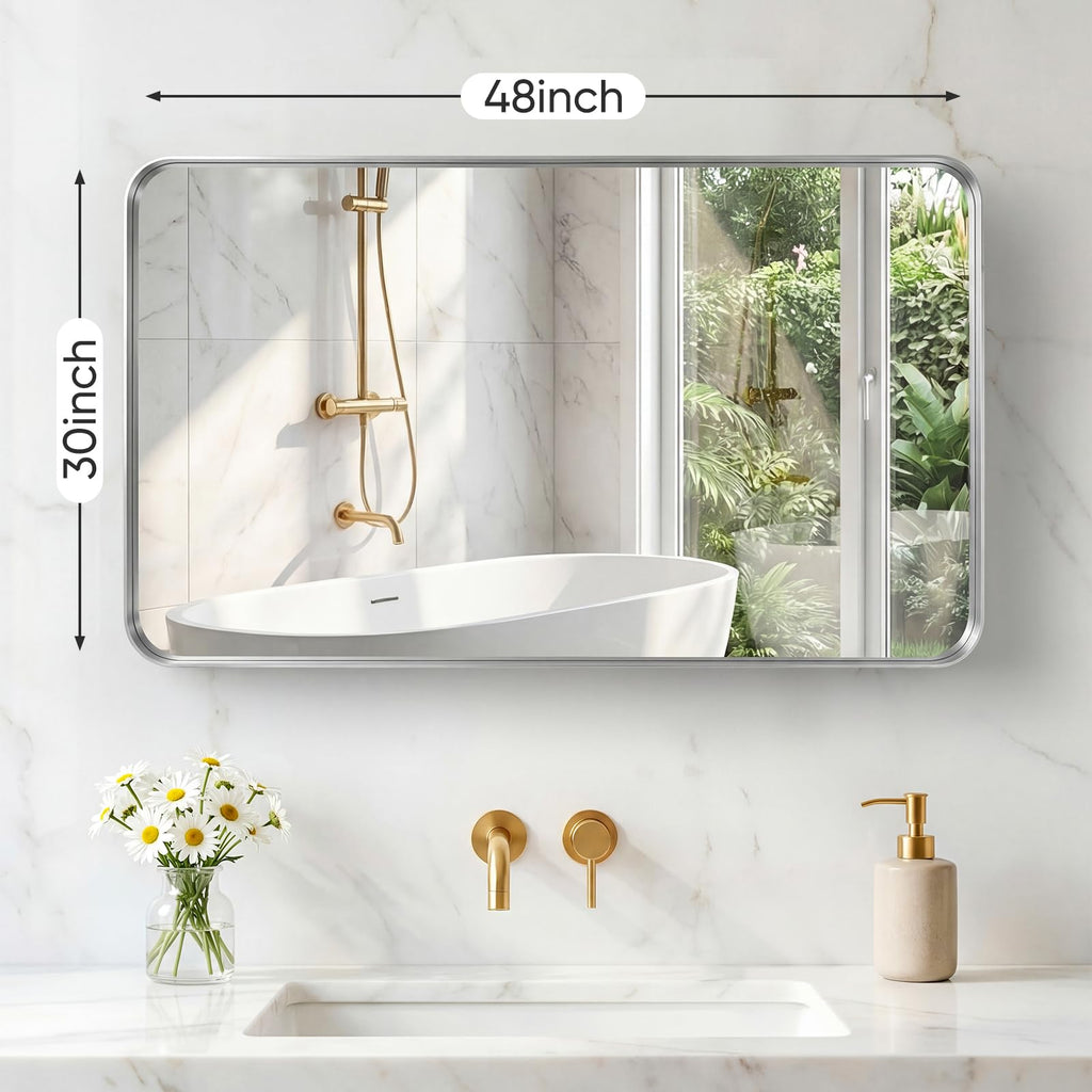 Bathroom Mirror 48x30 Inch, Vanity Mirror for Wall
