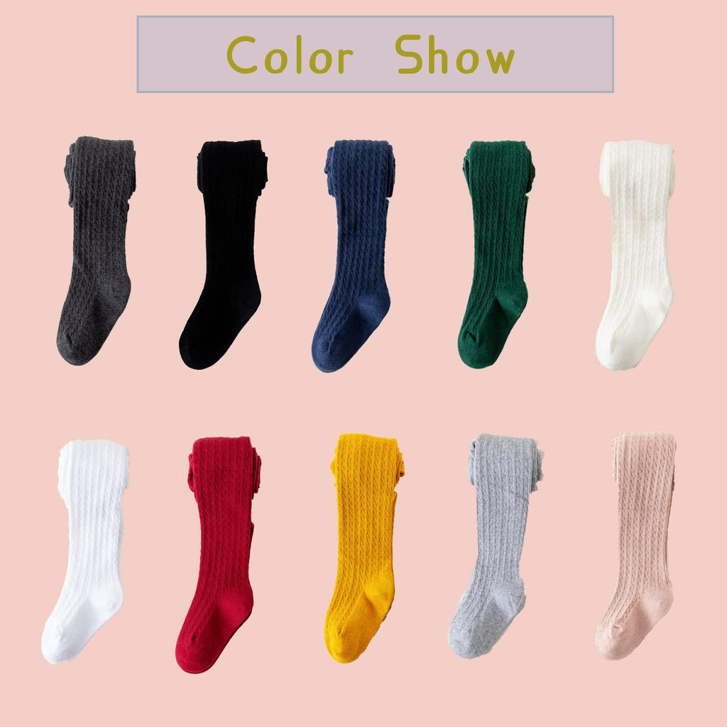 Tights Toddler Cable Knit Seamless Tights Cotton Warm Stockings