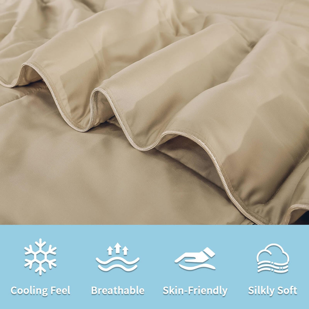 Viscose from Bamboo Comforter Cooling Lightweight Duvet Insert, Organic Natural Summer Bedding Blanket for Hot