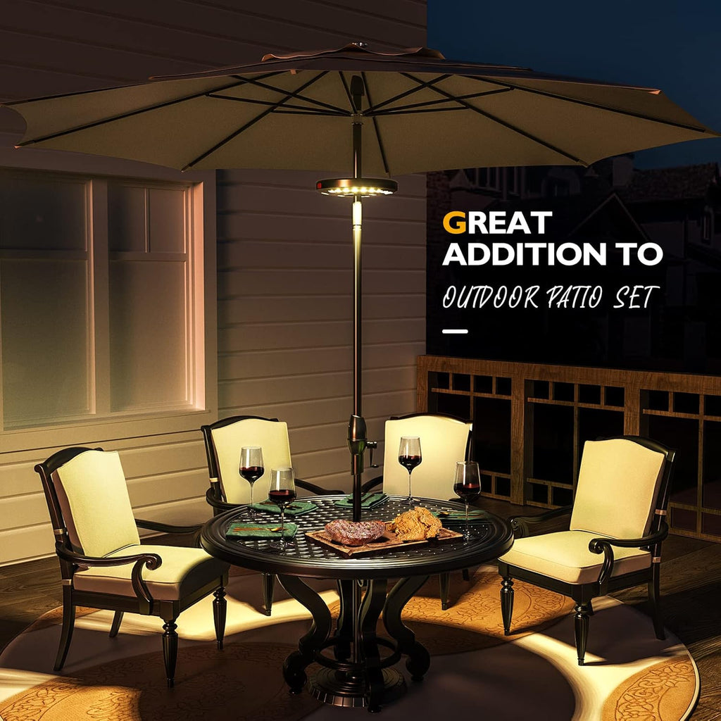 2packs Patio Umbrella Lights-Rechargeable Outdoor Lights | Patio Table Light 28 LED 3 Lighting Modes for 1.25-1.9inch