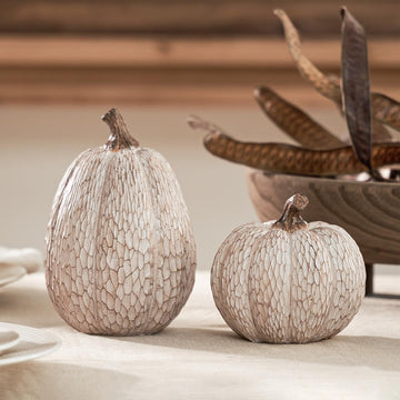 Thanksgiving Pumpkins Fall Decor, Carved Pumpkin Table Decor
