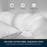 Goose Feather Down Fiber Cotton Comforter Queen - 100% Cotton Duvet Insert