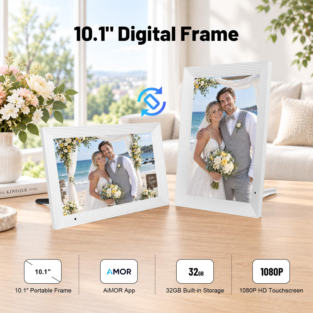 Digital Picture Frame, 10.1 Inch Electronic Photo Frames