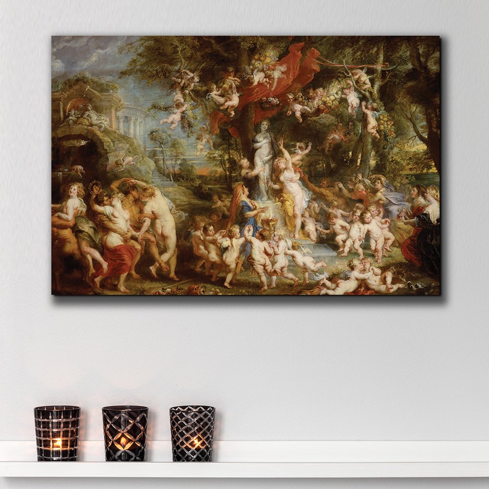 Oil Painting of Feast of Venus by Peter Paul Rubens - Baroque Style - Angels, Catholic, Christianity, Religion