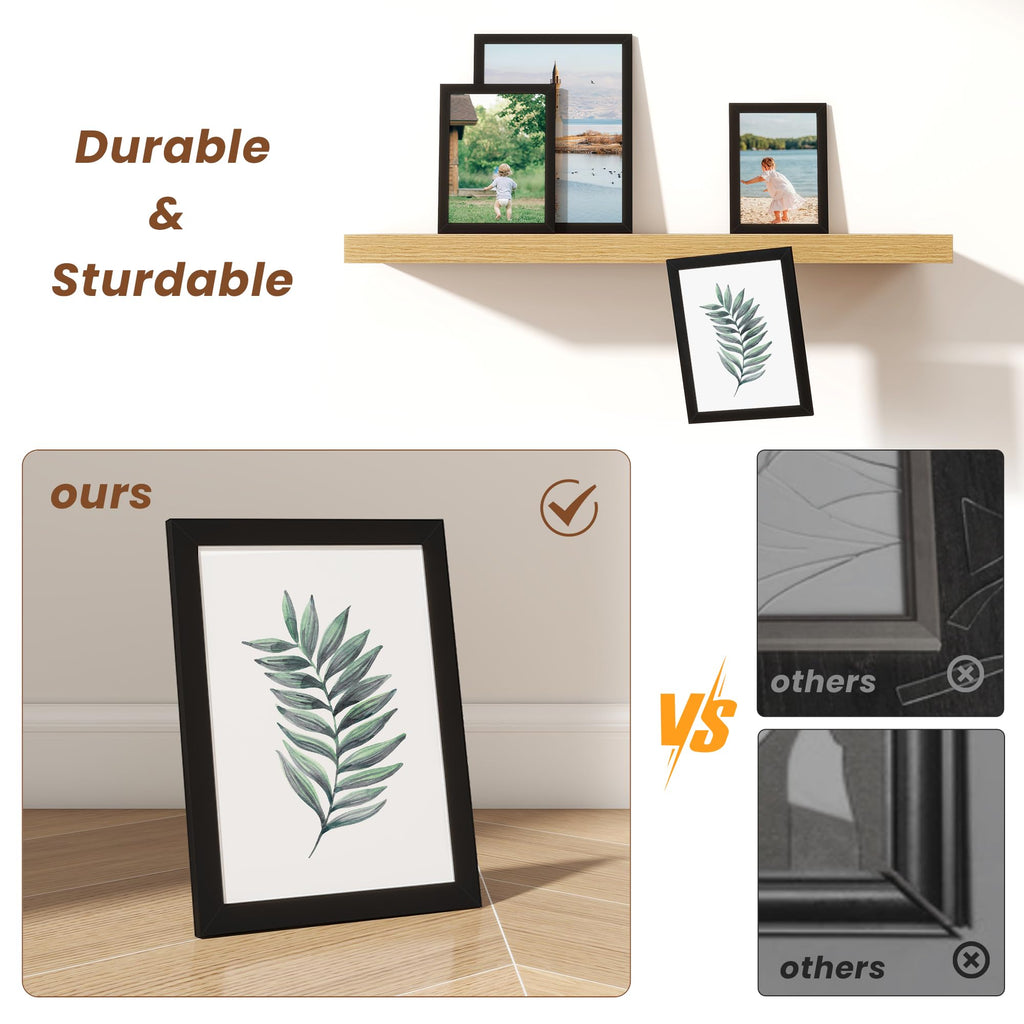 5x7 Picture Frame Set of 12, Photo Frames Display Pictures 5"x7", Black Picture Frames 5x7 Wall Gallery Collage Wall
