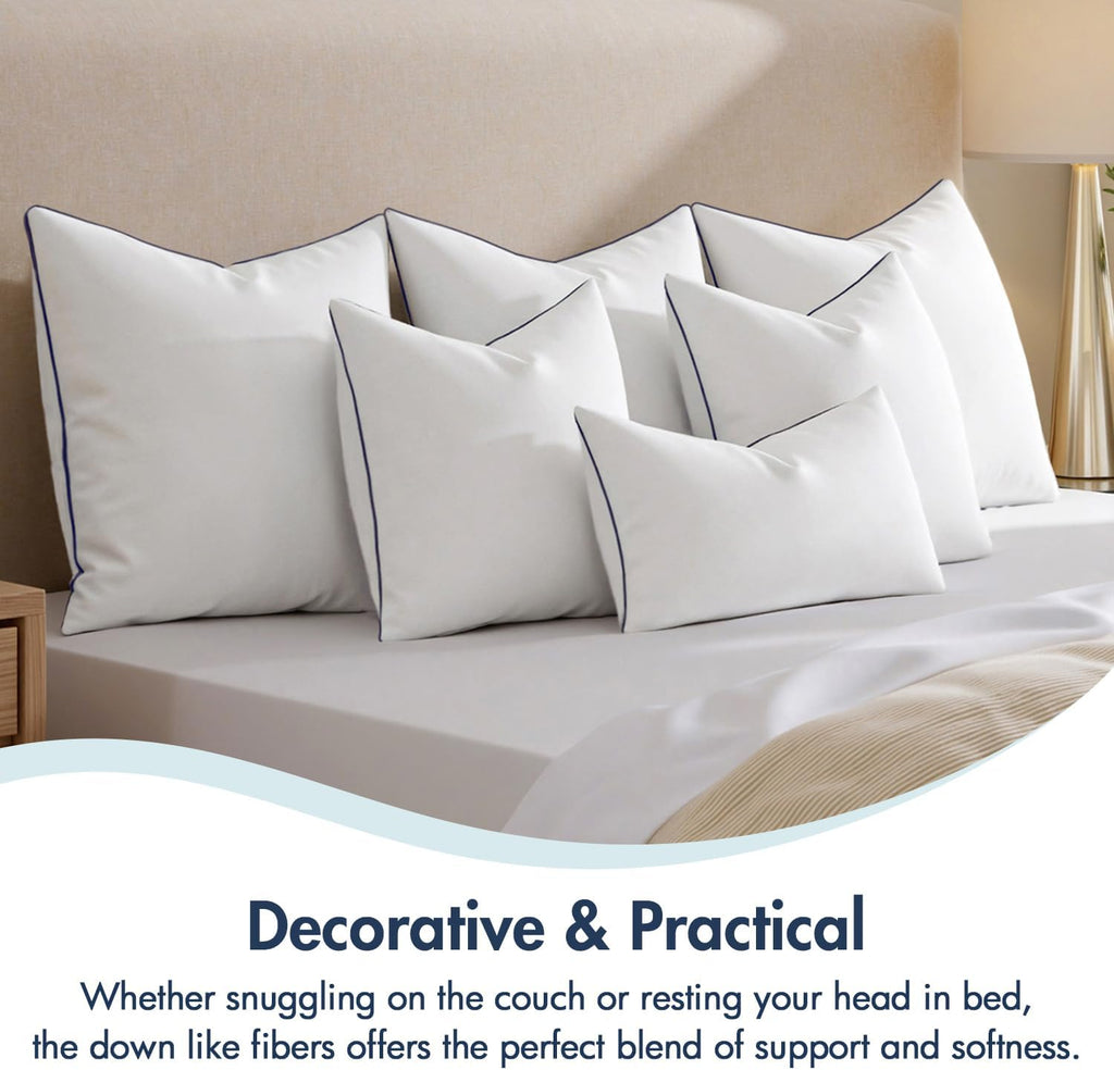 20x20 Pillow Inserts, Fluffy Down Alternative Filling - Set of 2