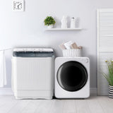 Portable Washer and Dryer Combo Set, 1.6 Cu.Ft Portable Clothes Dryers,22 lbs Twin Tub Washing Machine, Compact Washer