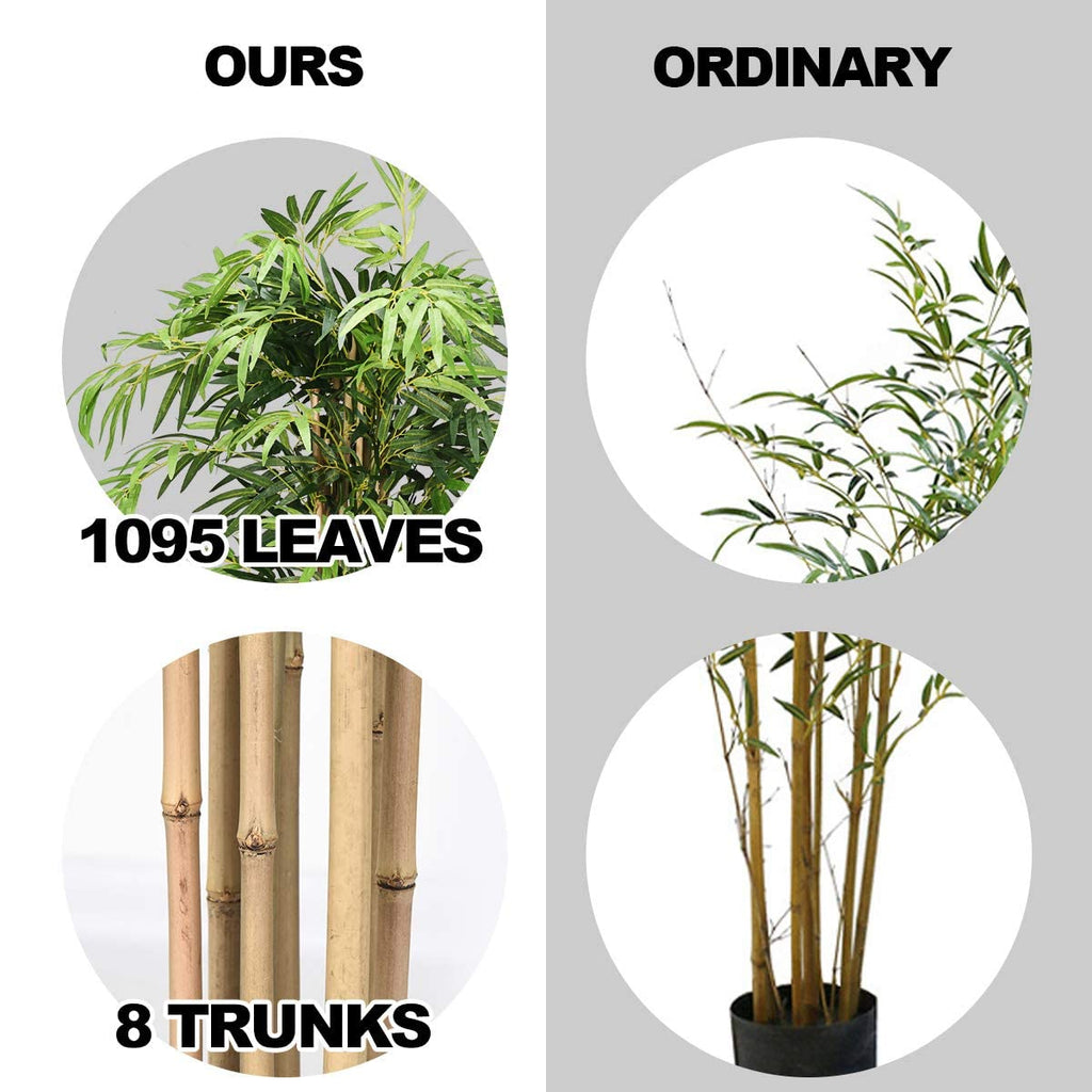 Artificial Bamboo Tree, Greenery Plants Pot, Decorative Fake Trees Artificial Trees Decor Indoor, Office, Entryway