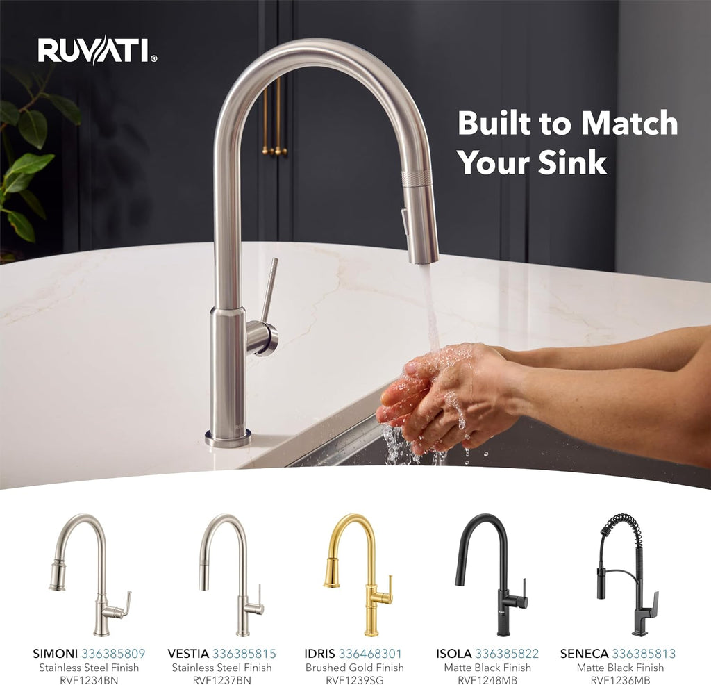 32-in Reversible Offset-Drain Undermount Kitchen Sink - RVH7490