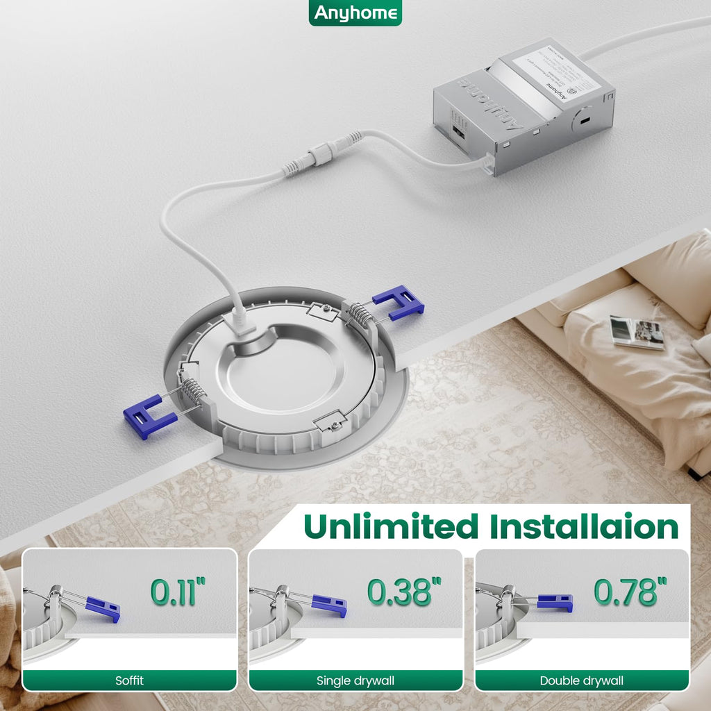 12 Pack Canless Recessed Lighting 4 Inch Recessed Lighting Led