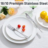 Hammered Silverware Set, 20-Piece Flatware Set