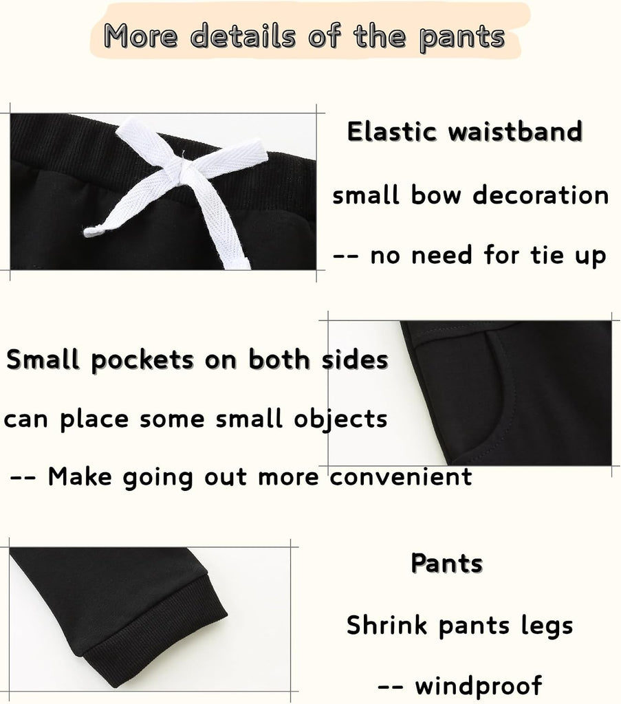 Toddler Boy Clothes Long Sleeve Sweatshirt & Pants 2Pcs Fall Winter Outfits Baby Boys' Clothing Sets