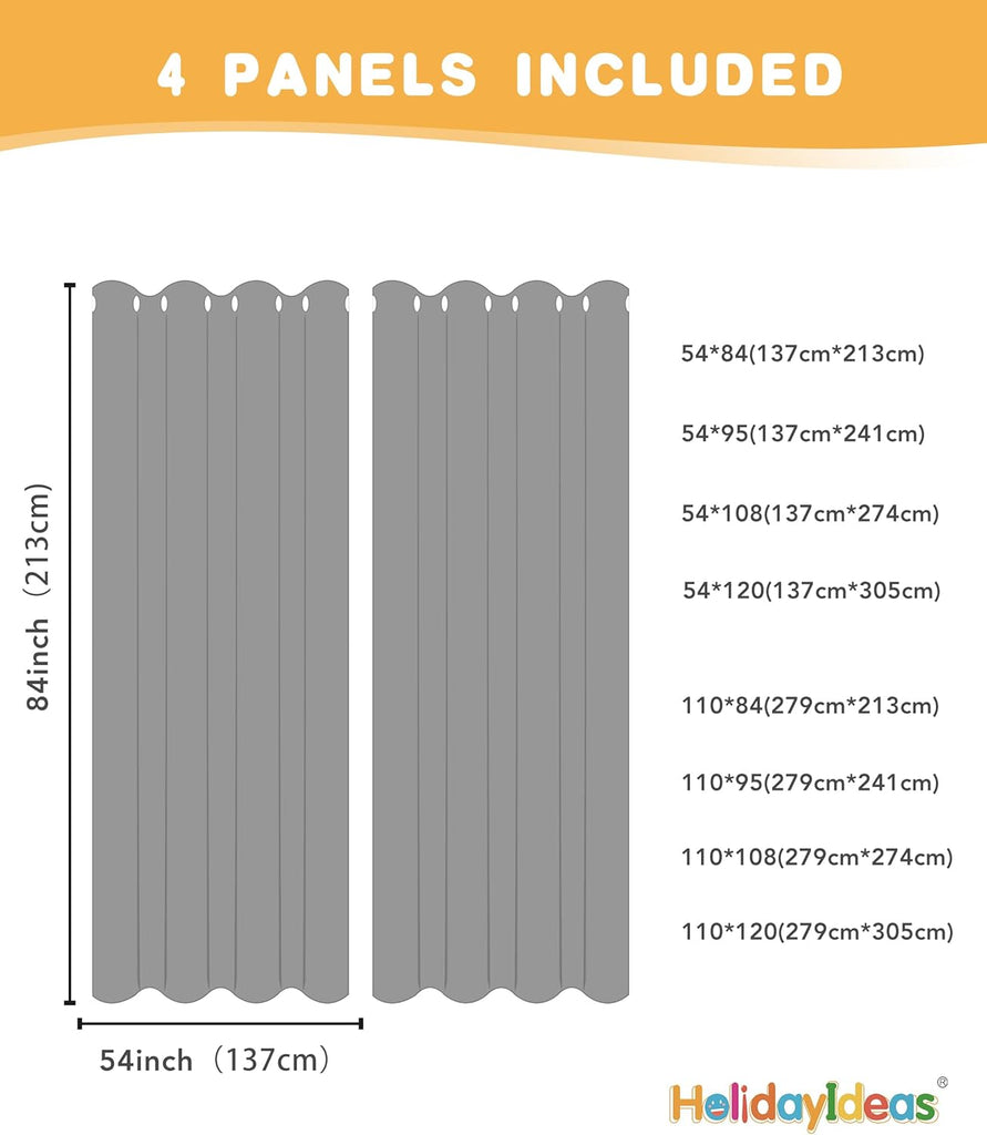 Outdoor Curtains Waterproof 4 Pcs 54x84 Inch Cream | Poolside Privacy Protection, Light Filtering Outside Curtains