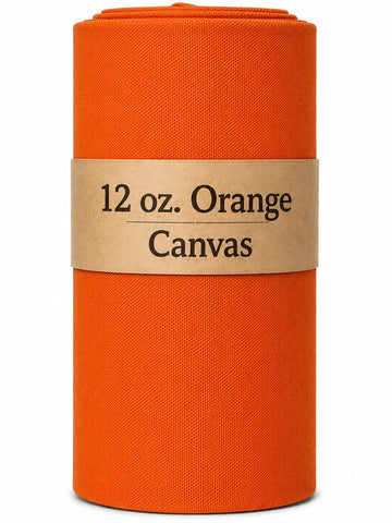 Designz Orange Cotton Duck Canvas 12oz - 62" Wide Fabric by The Yard - Heavy Duty, Durable for Upholstery, Crafts