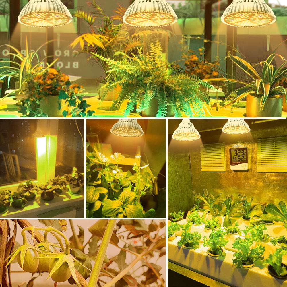 100W LED Grow Light Bulb, Full Spectrum 150 LED Grow Light Bulb for Indoor Plants, E26 E27 Base Grow Light Bulbs,160