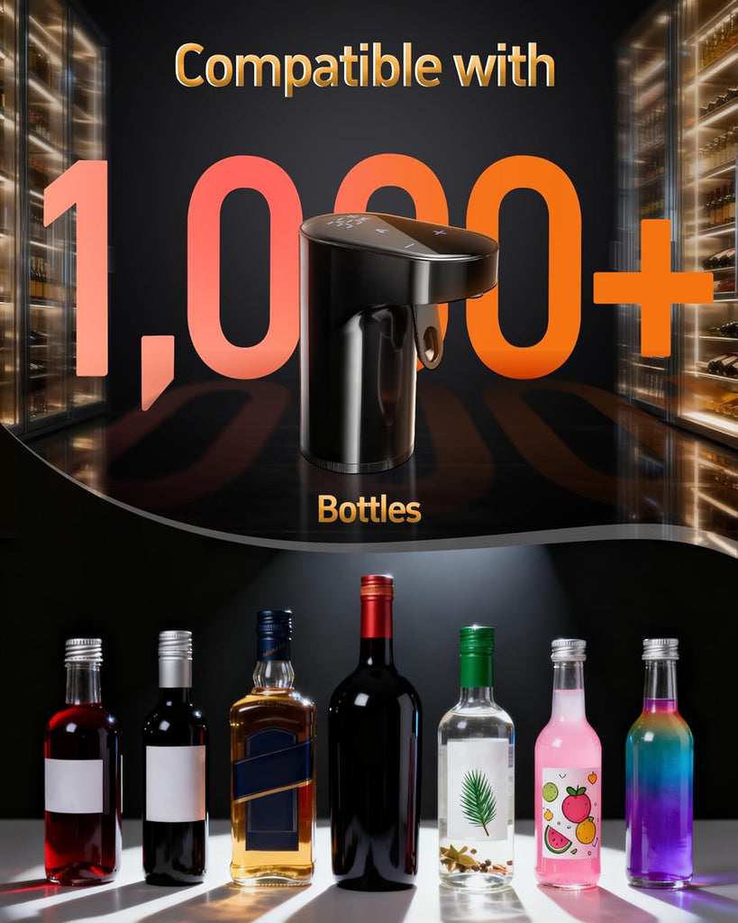Fathers Day Gift | World Cup Viewing Party Supply,5-in-1 Electric Wine Decanter & Smart Liquor Dispenser,Automatic