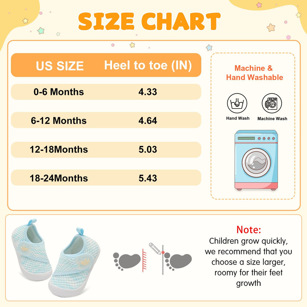 Wide Baby Walking Shoes Barefoot Infant Shoes Baby Sneakers Newborn Crib Shoe Flexible Lightweight Blue White