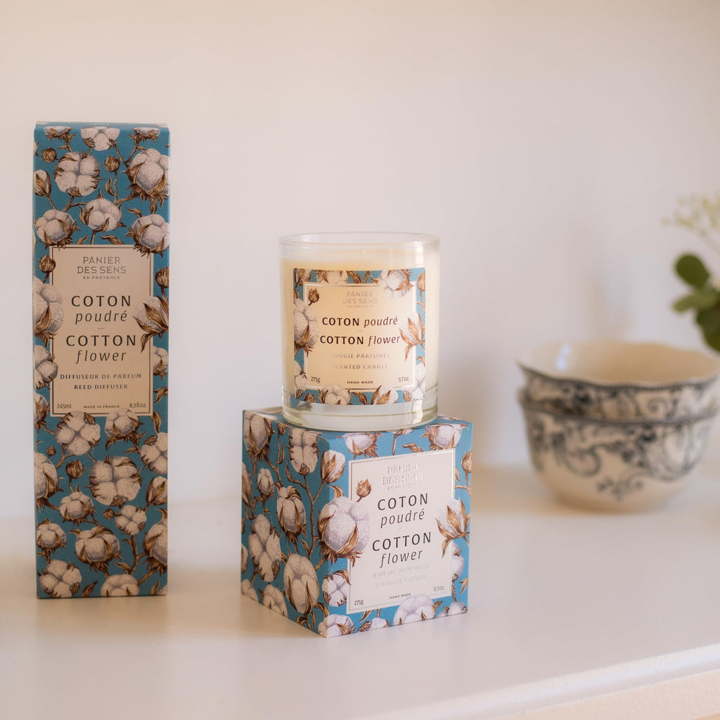 Cotton Flower Scented Candle Gift for Women, 9.7 oz