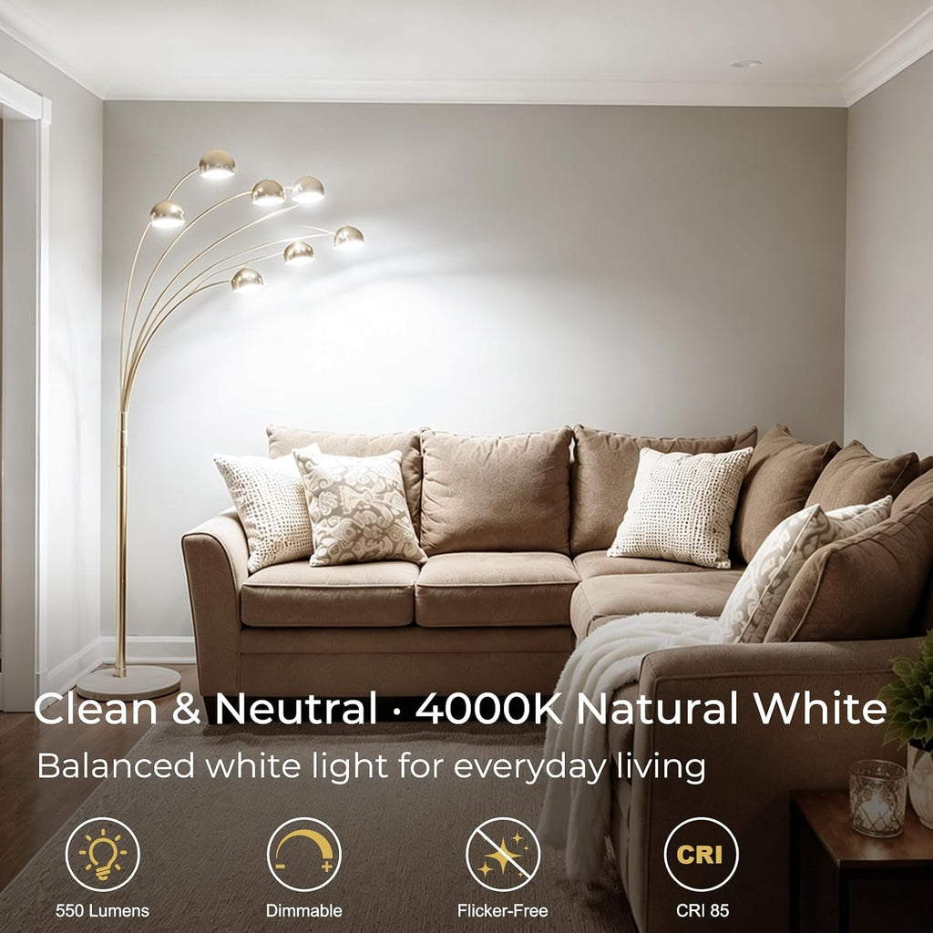 E12 Candelabra Bulb 60 Watt, Natural White 4000K, 550LM