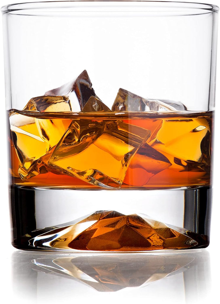 Whiskey Decanter Glasses Gift Set - 4 Whiskey Glasses - Airtight Stopper for Wine, Bourbon, Brandy, Juice, Water - Set of 5