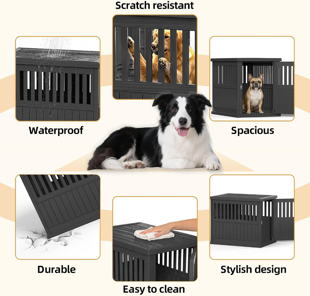 Small Dog Crate Furniture, Black