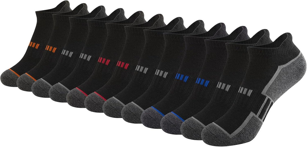 12 Pairs Boys Socks Ankle Low Cut Socks Athletic Half Cushioned Short Socks For Kids Old