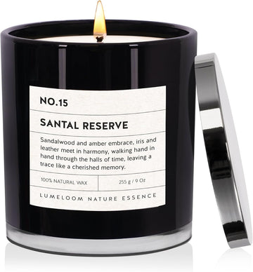 Santal Reserve Scented Candle 9oz Soy Wax Candles Scented - Set of 9