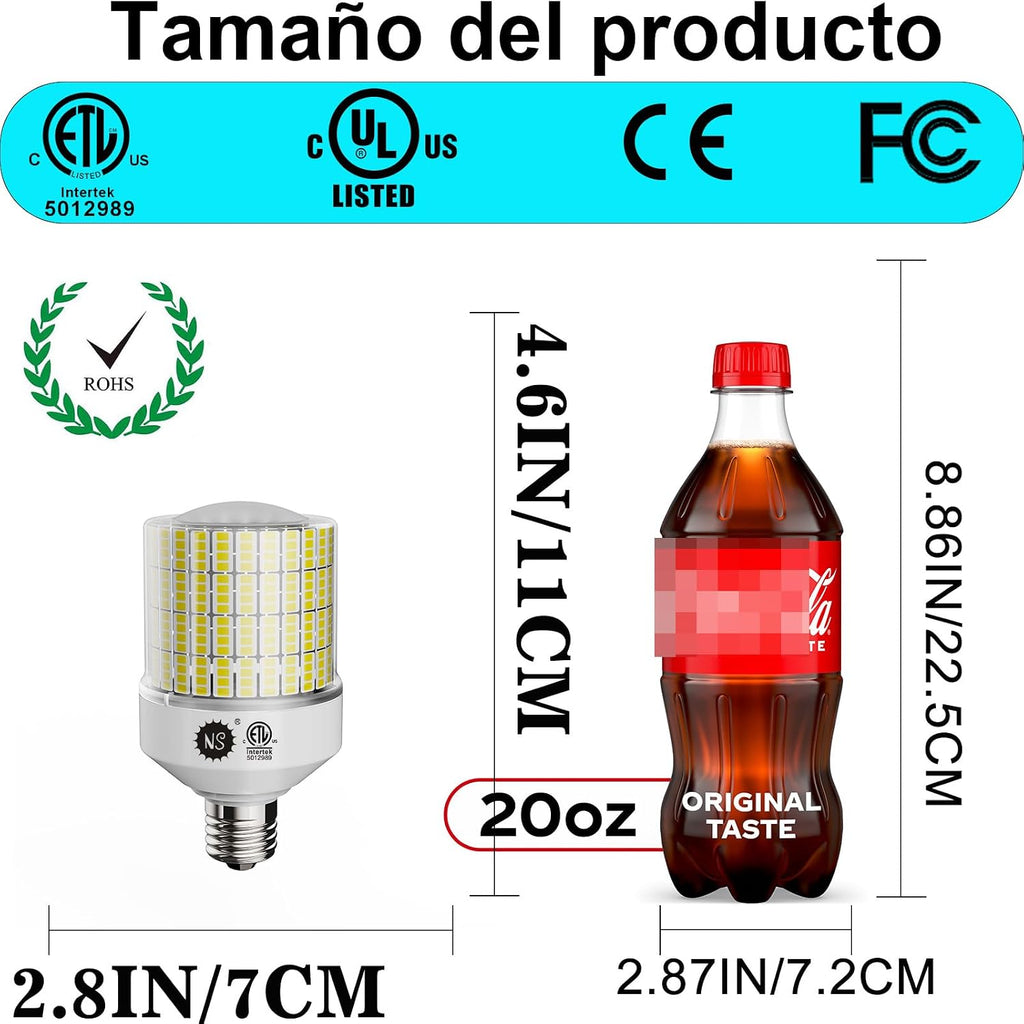 NS 700W Equivalent 10500LM Corn Bulbs (1-Set) - 90% Energy Saving, IP65 Waterproof, E26/E39, 70W 5000K Daylight, High