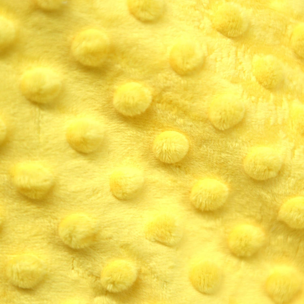 Yellow Minky Dot Fabric, by The Yard, 36"x59"