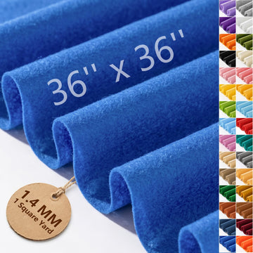 Royal Blue Soft Felt Sheet 36'' X 36'', 1.4mm Large Felt Fabric Sheet