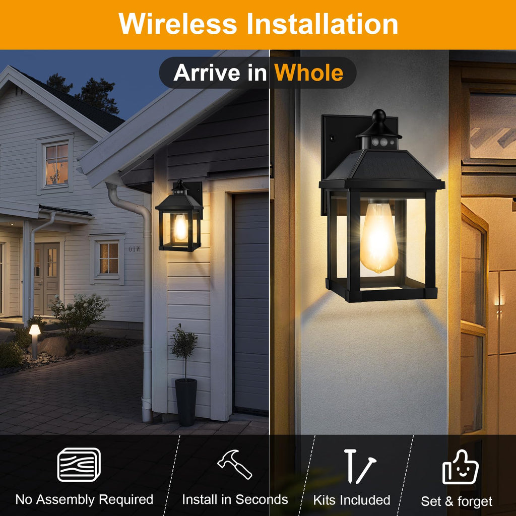 Solar Sconce Lights Outdoor Wall Mount Solar Porch Light Exterior
