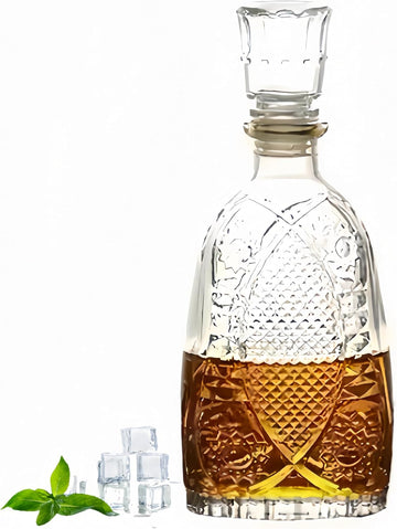 Whiskey Decanter,27OZ Liquor Decanter with Stopper