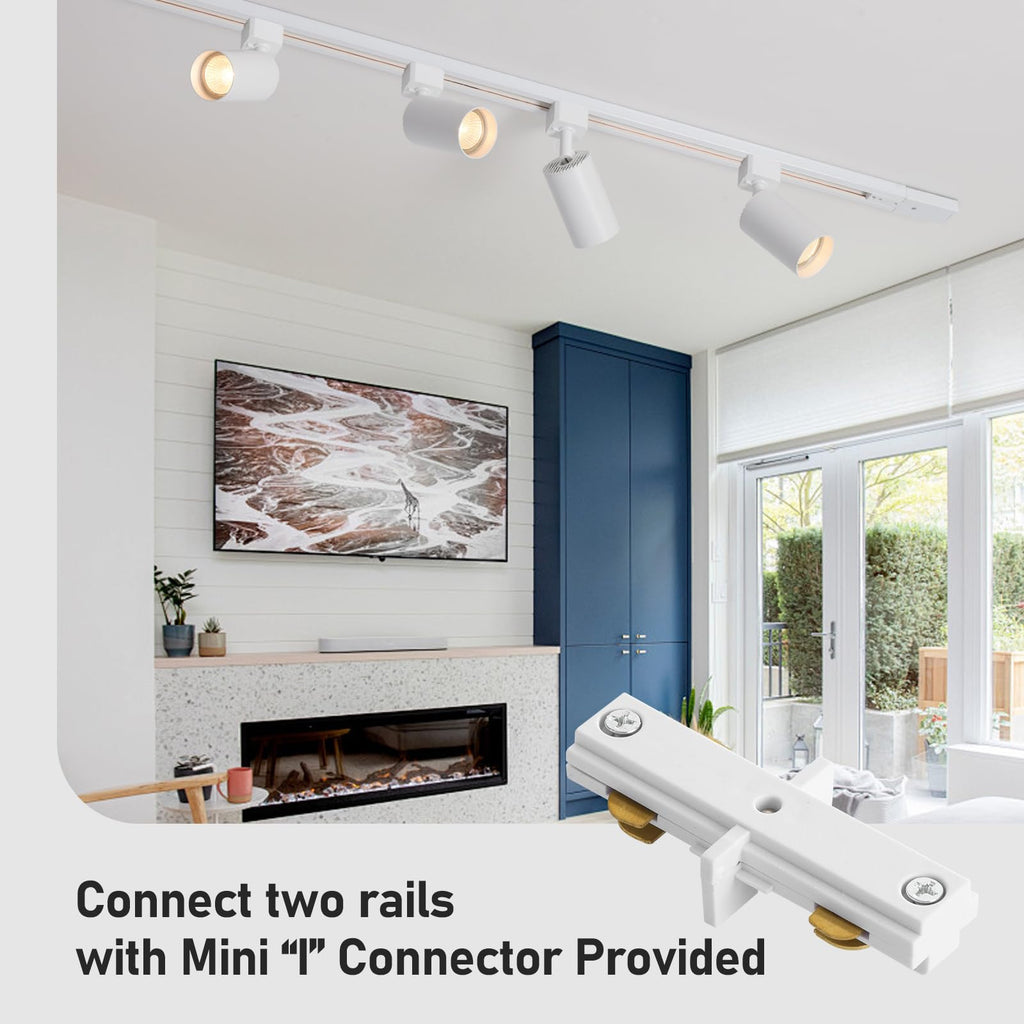 LED Track Lighting Kit with 13FT H Track Lighting Rails & Floating Canopy Connector, GU10 Track Light Kit