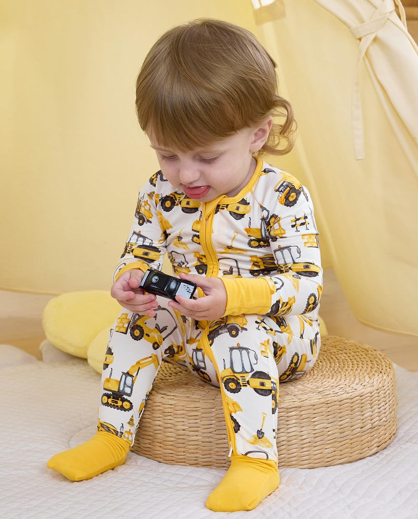 Bamboo Viscose Baby Footie Pajama, Zipper Sleeper Boys Girls