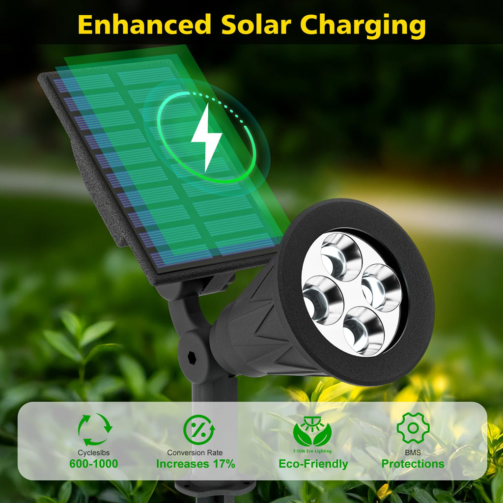 Solar Spot Lights Outdoor Waterproof, Solar Landscape Spotlights, 4Pack