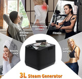 Portable Sauna Steamer Machine with Remote Control, 3L 1200W Upgrated Steam Generator for Sauna, 9 Levels