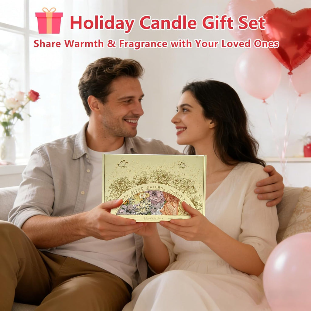 Scented Candles Gift Set for Women, 6-Pack Aromatherapy Candles - Set of 6